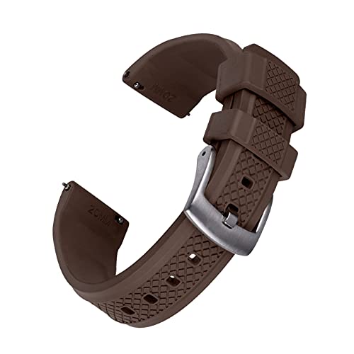 Bracelet montre 20mm en caoutchouc fluoré premium pour plongée et sport
