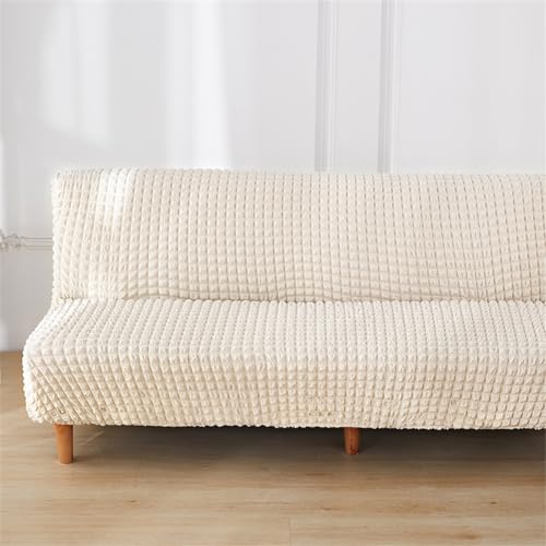 DOTBUY-SHOP Housse de Canape Clic Clac Extensible Seersucker Housse de Canapé-lit Housse de Canapé sans Bras, Universel Antidérapante Housse de Futon (3...
