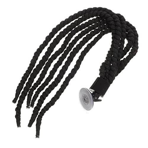 Peluca trenzada para casco de moto accesorio negro reutilizable mujer