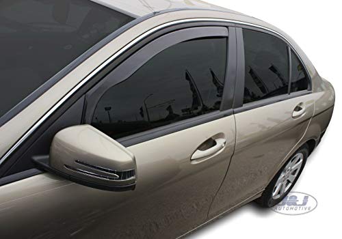 J&J AUTOMOTIVE | Heko Deflecteurs d'air Déflecteurs de Vent Compatible avec C-Klasse W204 4-Porte 2007-2014, Ensemble 2 pcs, Aérodynamique