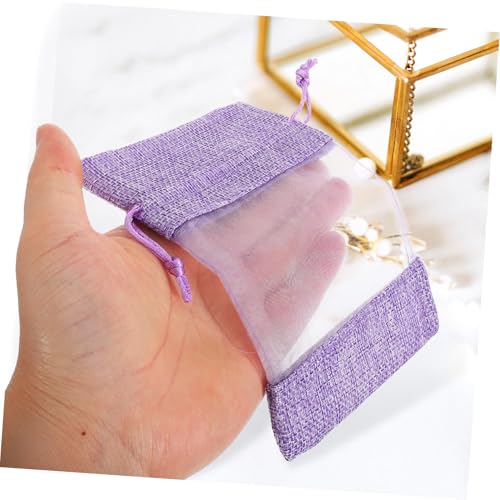 10 bolsas sachet vacías de lavanda con cierre y cordón miniatura 4