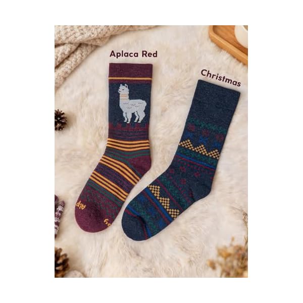 Juclise Alpaca Wool Heavyweight Winter Crew Socks for Men & Women - Image 2