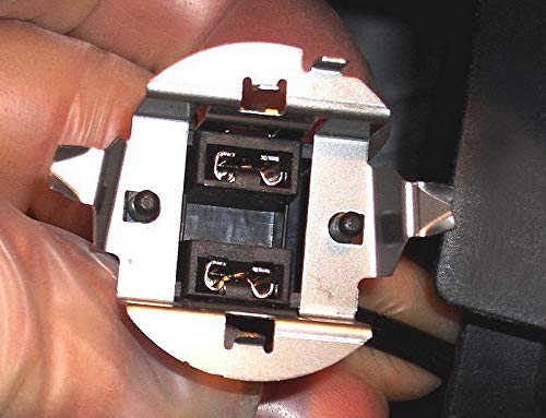 Ijdmtoy (2) Xenon Bulb Retainer Adapter Holders, Compatible With Audi, Bmw, Mercedes Or Saab Install H7 Aftermarket Xenon Headlight Kit Light On Low/High Beam #TOP4