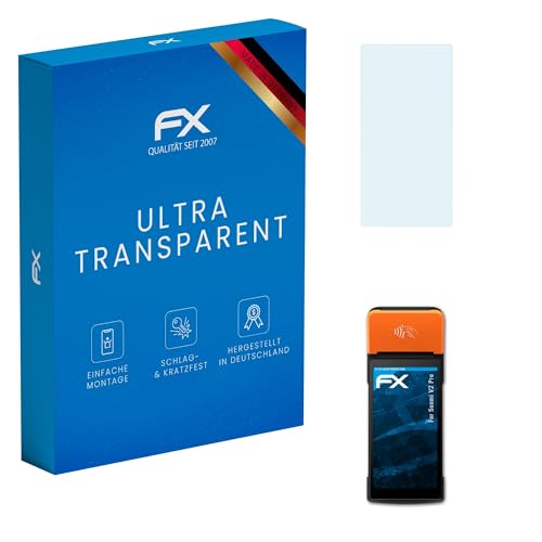 atFoliX Screen Protection Film compatible with Sunmi V2 Pro Screen Protector, ultra-clear FX Protective Film (2X)