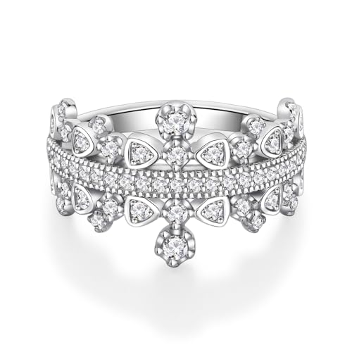 Moissanite Rings for Women,925 Sterling Silver Moissanite Proposal Wedding Ladies Ring Jewelry
