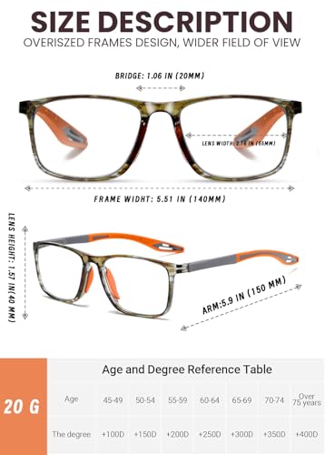 Image of TR90 Blue Light Blocking Reading Glasses with Adjustable Hinges, Cheaters | Flexible TR90 frame,Sports Style, Digital Screen Reading, Computer Office Work, Gaming, Daily Casual Wear