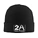 2A 1776 Unisex Four Seasons Knitted Hat Winter Warm Hats Hats for Men Women One Size Black