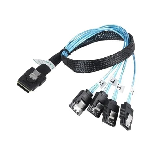 Cable S-A-S SATA M1ni SFF-8087 a 4 SATA 50 cm 12Gbps