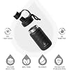 IDEUS Insulated Water Bottle 12oz, Stainless Steel Insulated Water Bottle For School, Insulated Bottles With Straws Leakproof, Vacuum Double Wall Water Bottles For Boys And Girls With 2 Lids, BPA Free