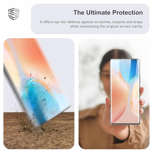 Image of Military-Grade Edge to Edge Curved Full Glue Tempered Glass For Vivo X70 Pro (6.56 Inch) With Installation Kit | Fingerprint Compatible