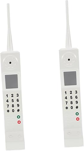 TEHAUX 2 piezas de accesorios de teléfono vintage retro antiguo falso modelo de teléfono para actuaciones de escenario, decoración del hogar,