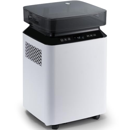 Kalopsia Déshumidificateur d’Air Électrique Professionnel: 80L/Jour Grande Capacité 170m² Pompe de Relevage Tuyau Drainage Continu Silencieux Pour Cave/Maison/Salle de Bain/Garage/Buanderie/Chambre