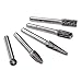 BHA Tungsten Carbide Burr Die Grinder Rotary Tool Bit Set for Metal Contouring and Deburring, Double Cut with 1/4” Shank - 5 Pieces