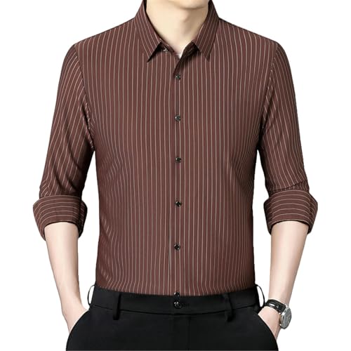 Chemise à manches longues sans couture homme rayée pour le printemps