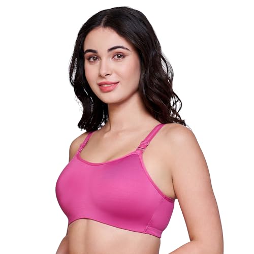 Image of TRYLO Riza Advancefit Women's Soft Padded Non-Wired Super Stretch Lycra Fabric High Round Neck Adjustable Broad Straps Everyday Wear Bra