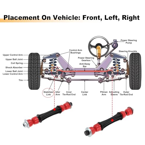 Kit enlace estabilizador delantero K700538 de 2 piezas para Cadillac Escalade ESV EXT 2004-2019 5