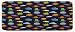 ABAKUHAUS Spazio Tappeto da Cucina, UFO ed astratti Planet, Tappeto Decorativo in Peluche con Supporto Antiscivolo, 48 cm x 120 cm, Multicolore