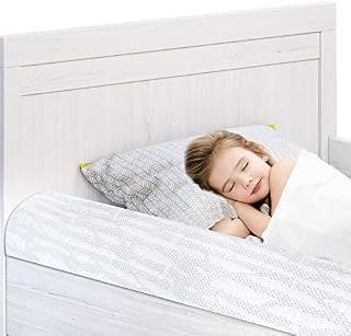 SPRINGSPIRIT Bed Bumpers for Toddlers with Non-Slip Bamboo Cover, Foam Toddler Bed Rail, Bed Guard Rail for Toddlers, Boys and Girls, 1 Pack