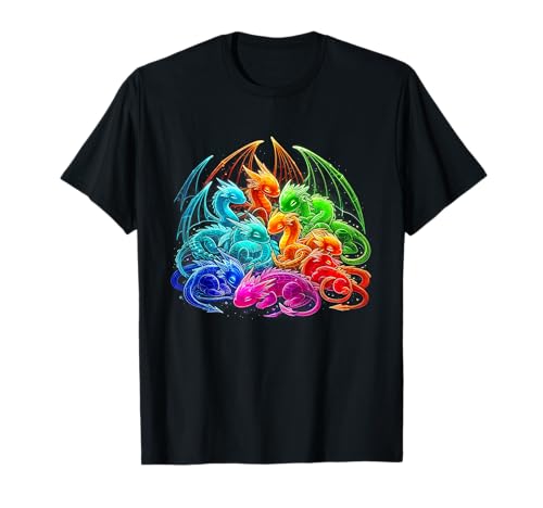 Colorful Baby Dragon Cute Pretty Birthday Gifts Girls Kids T-Shirt