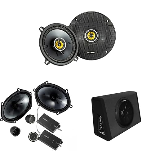 Kicker 11PT250 Powered Sub Enclosure & 46CSS684 6x8 Component, 46CSC54 5.25