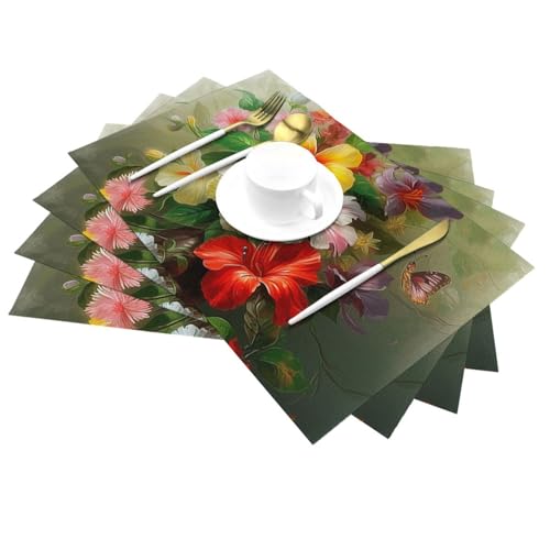 Sets de table en PVC tissé pour repas de mariage et dîners de fête chic - 7