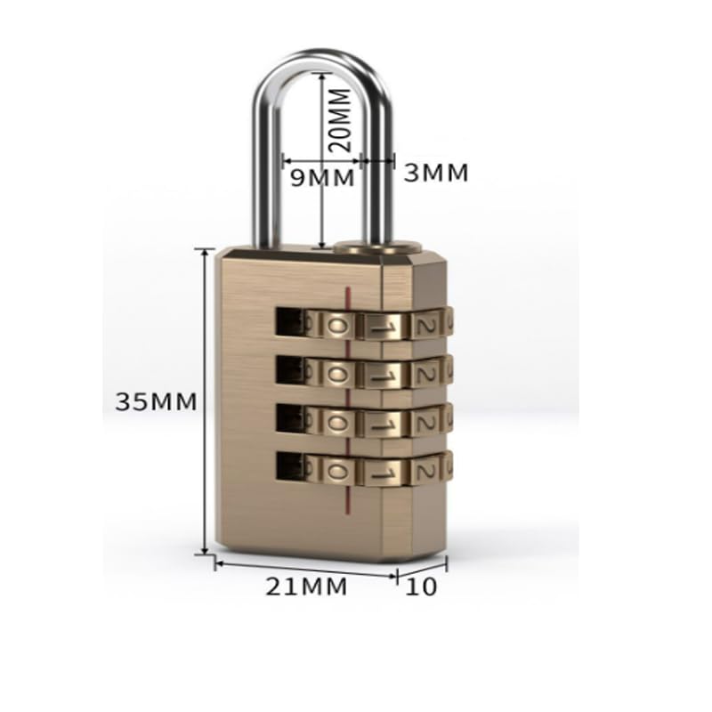 Image of 2PCS Combination Lock, 4 Digit Padlock for School Gym Sports Locker, Fence, Toolbox, Case, Hasp Cabinet Storage