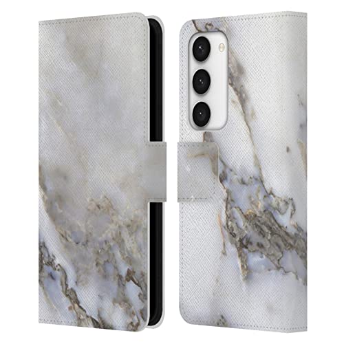 Coque portefeuille Samsung S23 5G marbre gris pour le bureau