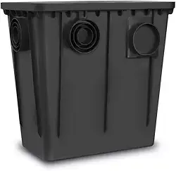 Caixa de Gordura 52 Litros com Cesto e Sifão Preta - Roma