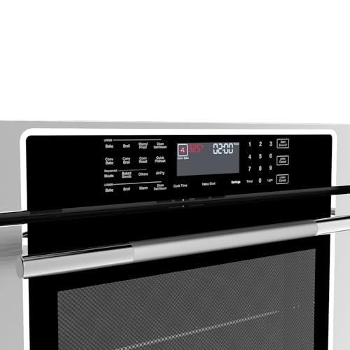 Image of Empava 30 inch 10.0 cu ft Double Electric Wall Oven, Convection & Air Fryer | 10 Cooking Functions, Convection Cooking Upper Oven, 5.0+5.0 cu ft Capacity, Touch Controls, Air Fry Basket Included