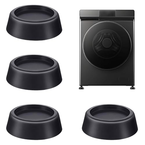 4 Stücke Schwingungsdämpfer Waschmaschine,Vibrationsdämpfer Gummi Füße,Dass Sich Die Waschmaschine Bewegt,Universal Schwingungsdämpfer,Für Waschmaschinen Trockner Gummifüße (Schwarz)
