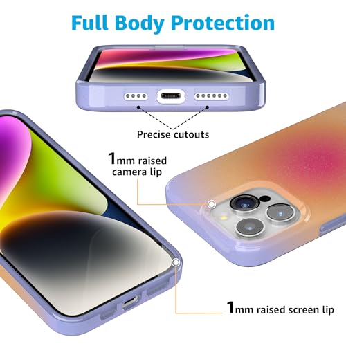 Casely iPhone 15 Pro Max Case | Sunset Halo | Rainbow Aura | Compatible with MagSafe | Classic Ultra Slim Design by Casely - Used condition - Image 5