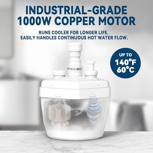 Image of 1-1 /3 HP Utility Sink Pump with 3 Inlets /1 Outlets(Not for Toilet) | 1-1 /3 HP Utility Sink Pump, 1000W Macerator Pump with 3 Inlets /1 Outlets, 2250 GPH Sewage Pump(Not for Toilet)