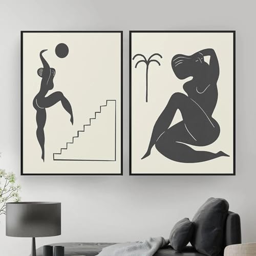 Affiches femme noire KEBIA Afrique style boho en toile pour grand salon