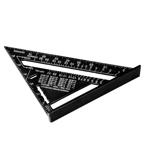 Regla triangular de aleación de aluminio para carpintería miniatura 5
