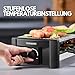 Raclette Gerät für 8 Personen | Party Grill mit Massiver Naturstein- und Beschichteter Grillplatte | Elektro Tischgrill | 1300 Watt | Heizelement aus Edelstahl