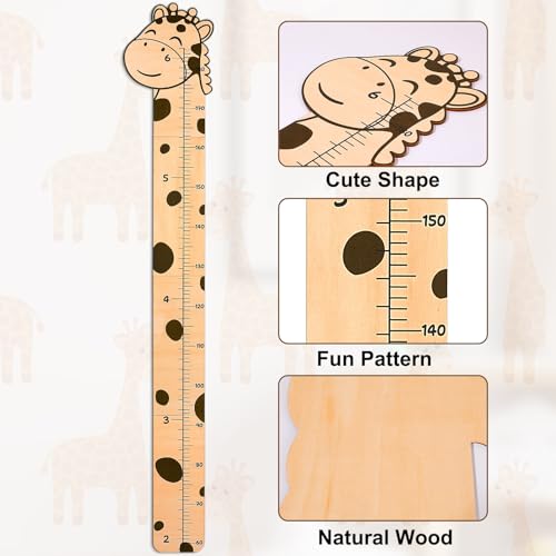 Beinou Growth Chart for Wall Wood Height Chart for Kids Height Measurement for Wall Boy Girls Height Wall Chart Growth Measuring Ruler Room Wall Decor
