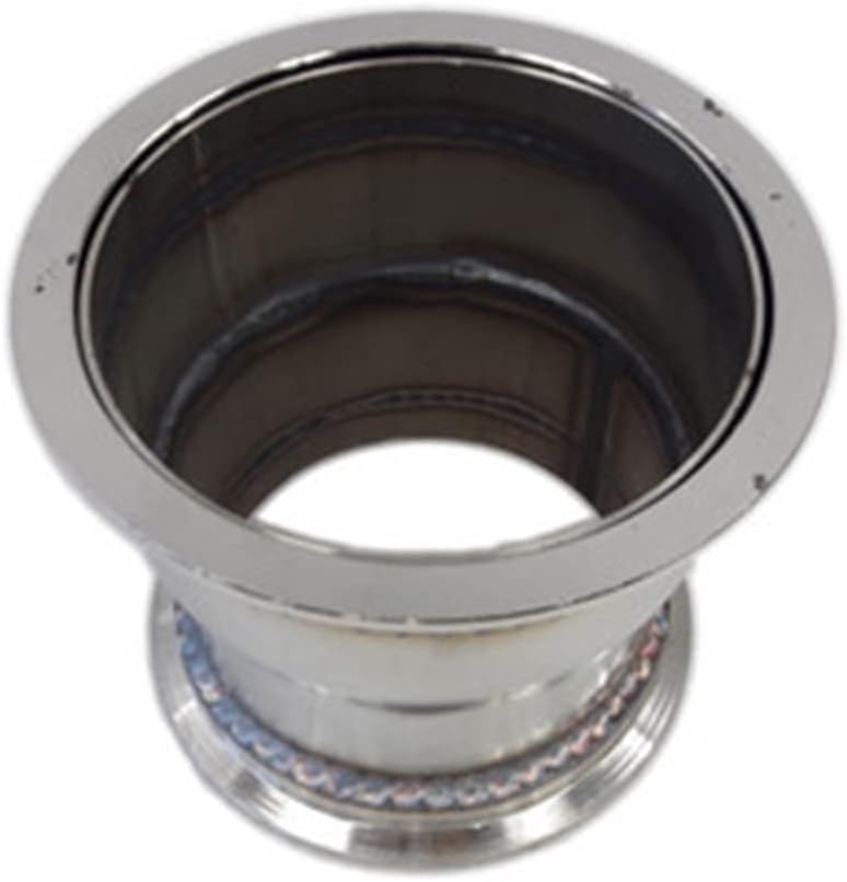 Steel Exhaust Downpipe Header Reducer from 4" V-Band to 3.5" V-Band Flange
