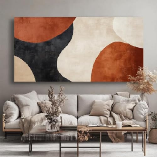 Tableau abstrait sur toile pour décorer un grand mur de salon