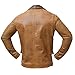 III-Fashions Mens Red 2 Tan Brown Faux Leather Blazer Biker Jacket Halloween Gaming Cosplay Costume Coat