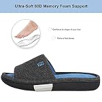 Damen Sommer Hausschuhe Waffel Offene Zehen Slip-On Memory Foam Flach – Bild 4