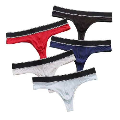 Tangas sexis con espalda en T para hombre y ropa interior transpirable con bolsa