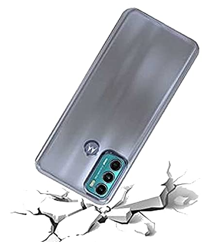 Image of Soft Flexible Silicone Back Cover (Motorola Moto G60 / G40 Fusion, Transparent Case + Screen Guard)