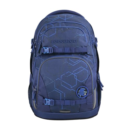 coocazoo Schulrucksack Porter, Blue Motion, blau, ergonomischer & anpassbarer Tornister, höhen- & größenverstellbar, mit Brustgurt & Hüftgurt, leicht & individuell, ab der 3. Klasse