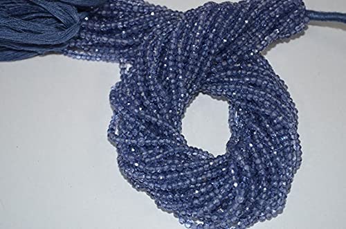 Iolite Quartz perles facettées 3-4mm fil de pierre naturelle LKBEADS bijoux DIY