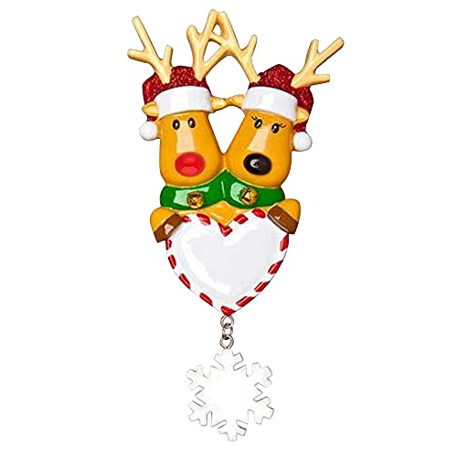 Lista de Amor de Ciervos de Navidad Manualidades Creativas de Resina Adornos Árbol de Navidad Colgante de Decoración Linda Cover