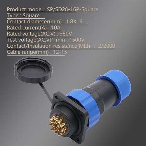 Conector de aviación SP/SD28 de 28MM macho hembra y panel de 4 orificios 3