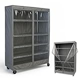 Formosa Covers Premium Wire Shelf Cover Clear Front - (48”Wx18”Dx72”H)...