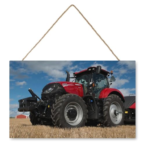 Image of Tillage Tractor Welcome Sign Front Door Wall Decoration for All Seasons Holiday Halloween Christmas 25x40cm