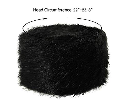 Old Dlrd Russian Hat,Winter Faux Fur Hats for Women,Warm Russian Cossack Style Hat for Ladies