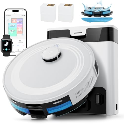 Robot Aspirateur Laveur Lefant M2S Pro – 10000Pa – Station Auto-vidange – Navigation Laser – Idéal Poils Animaux